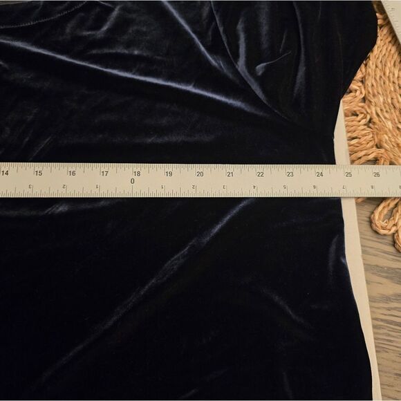 Eileen Fisher Boxy Velvet Top In Navy Blue Size Large - Picture 6 of 8